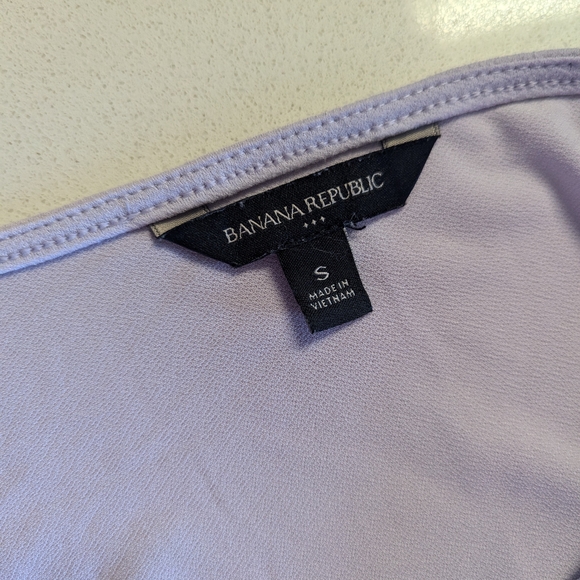 Banana Republic Lilac Eyelet Sleeve Blouse - Picture 3 of 5